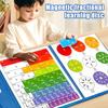 1/2 Sets Magnetic Fraction Demonstration Book Percentage Decimal Fraction Learning Magnetic Tiles Circles Educational Fraction Puzzle Teaching Aid