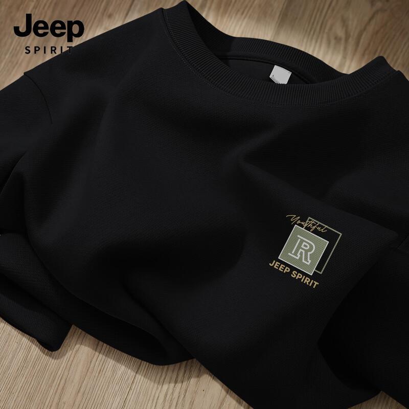 JEEP SPIRIT Men's 2025 American Sporty Loose Crewneck Sweatshirt