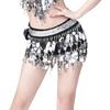 Belly Dance Waist Chain Sequins Hip Scarves Double Tier Waist Tassel Dance Practice Dress Accessories for Latin Dance Belly Dance Performances