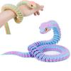 30cm 3D Printed Snake  Luminous Movable Joint Simulation Snake Figurine Multicolor 3D Printing Model Snake Ornament Creative Home Office Desktop Decor