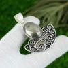 925 Sterling Silver Natural Pyrite Bezel Solar Chakra Elegant Pendant Jewelry