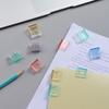 Creative Transparent Candy Color Corner Clip Letter Paper Clip Push Clip Test Paper File Folder