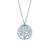 [M8836] - Silver 'Tree of Life' Steel Necklace - 22 Mm