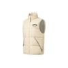 Li Ning Badfive Letter Print Stand Collar Windproof Water Resistant Down Vest Men Vests Fog-Khaki AMRT021-1