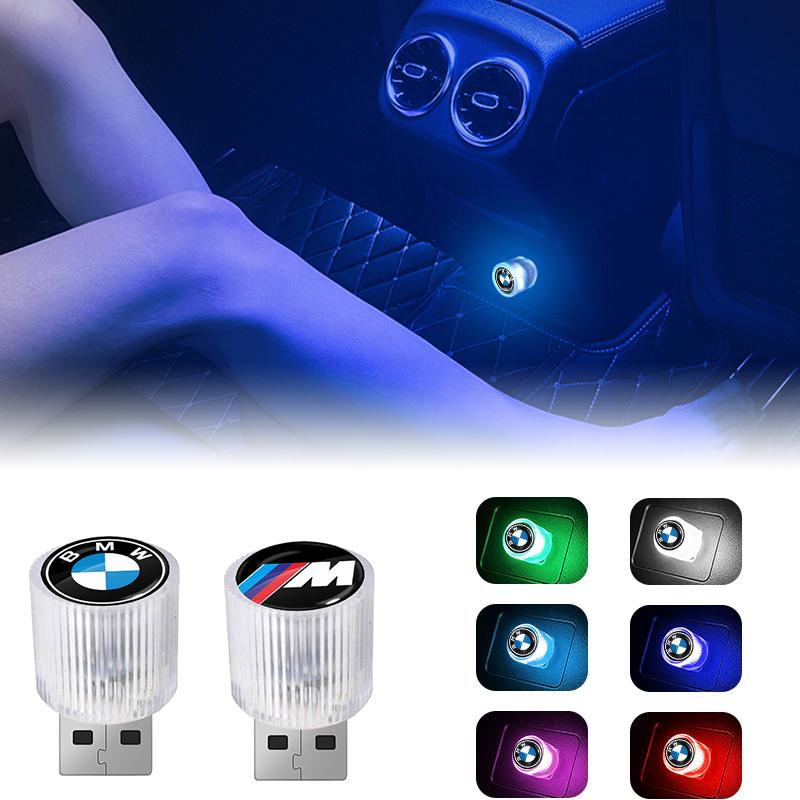 USB Car LED Light Auto Interior Atmosphere Light Car Emblem for Bmw M M3 M4 M5 M6 F20 F30 G20 F31 F11 X3 F25 X4 I3 1 3 5 Series