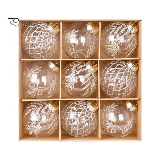 9 Pcs Christmas Ball Ornaments Shatterproof Christmas Decorative Balls Reusable Festival Hanging Ornaments for Christmas Tree Home Parties
