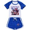 Kids Summer Sport T-Shirt And Shorts 2 Piece Outfit Tracksuit Set Short Sleeve Print Crop Tops With Clothing Set