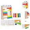 Classic Wooden Abacus Preschool Math Learning Toys Sturdy with Counting Sticks Educational