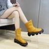 Fashion GKTINOO Ankle Boots Women Genuine Cow Leather Platform Bootie Side Zipper Soft Comfortable Autumn Winter Ladies Shoes Handmade
