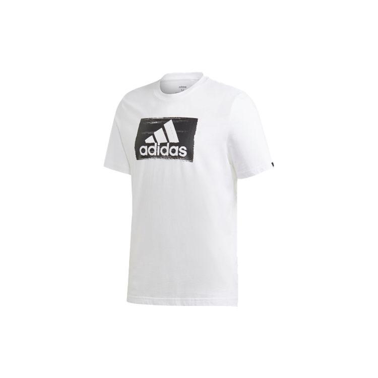 Adidas Brushstroke Running Fitness Training Tee Men Tops White GD5894