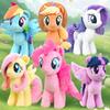 My Little Pony Plush Toys Twilight Sparkle Pinkie Pie Rarity Fluttershy Applejack Rainbow Dash Stuffed Doll Kid Xmas Gift