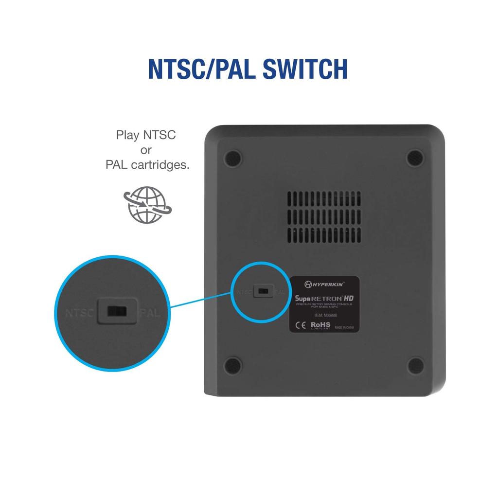 Hyperkin Supa RetroN HD Gray: Premium Retro Game Compatible with Super Nintendo SFC/SNES (NTSC/PAL)