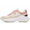 Fabric Synthetic Leather Retro Shock Absorbing Wear Resistant Low Top Casual Shoes Women Sneaker Nude-Pink F12W114208FLR