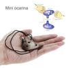 Mini 6 Holes Soprano C Tone Necklace Ocarina Flute Instrument with Hang Rope