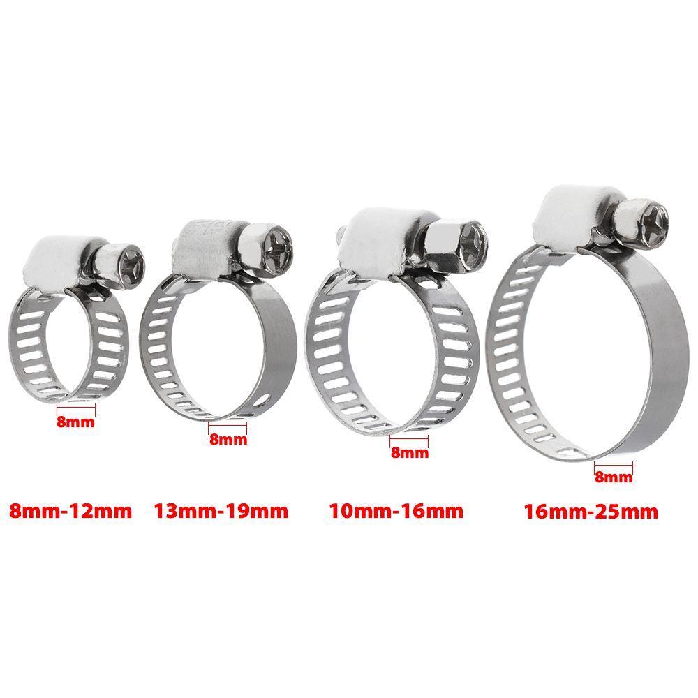10 Pcs Welding Useful Repair Tool Exhaust Hardware Pipe Clip T Bolt Stainless Steel Hose Clamps