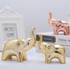 A Pair Elephant Statue Ceramic Animal Sculpture Craft Home Office Desktop Decor Wealth Lucky Statue Christmas Mother's Day Gift