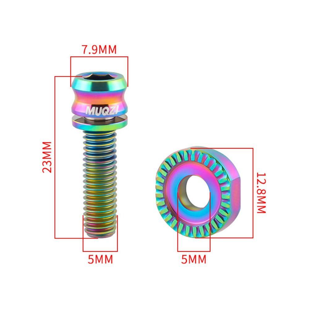 Titanium Zinc Zinc Alloy Bicycle Front Wheel Fixing Screw Bicycle Fixing Screw Gasket  Road Bikes