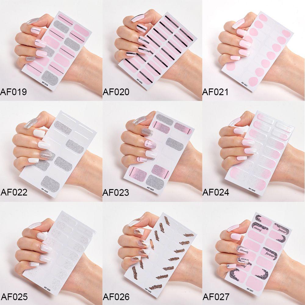 Girls Press On Nail Self Adhesive Nail Polish Strips Nail Art Decal Nail Stickers Full Nail Wraps