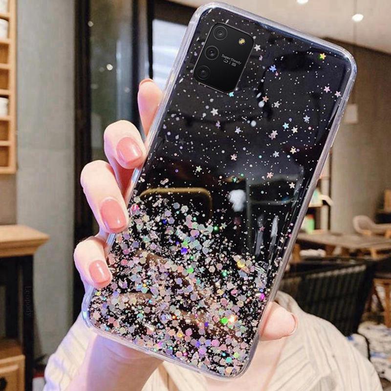 Glitter Phone Case for Samsung Galaxy NOTE 10 Lite Silicone Soft Case Full Cover for Samsung Note10 Lite N770F DS Back Cover