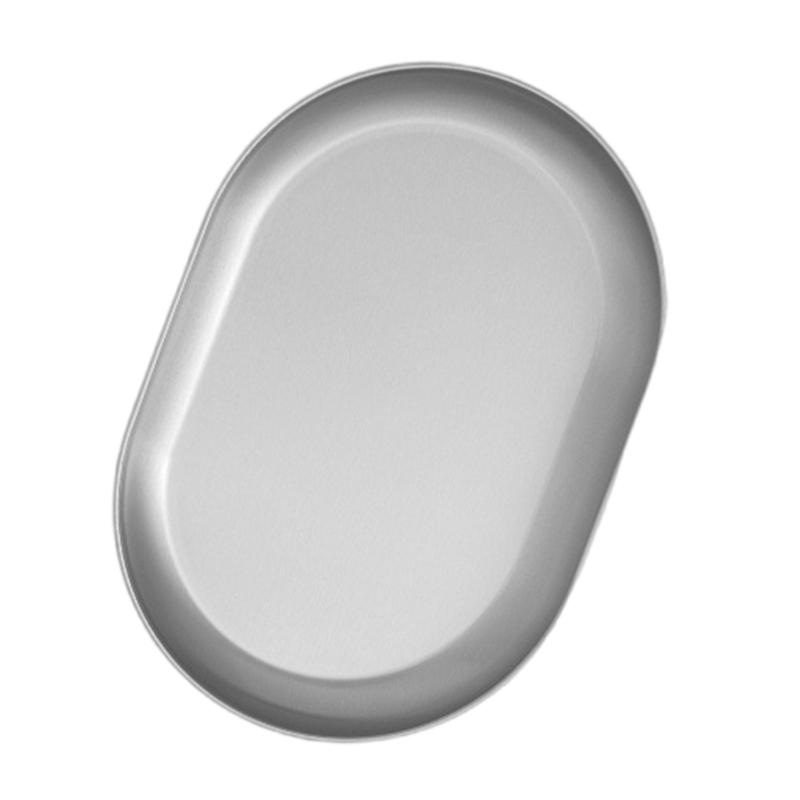 New Elegant Meal Dish 304Stainless Steel Serving Plate Dinner Plate Soup Plate Suitable for Entertaining and Daily Use