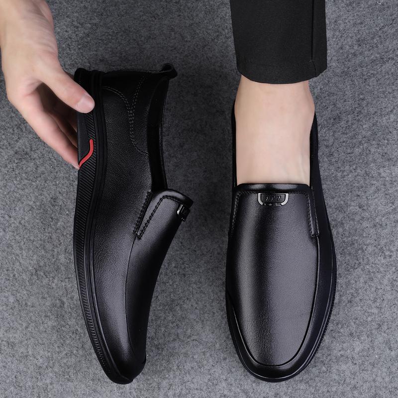 Fashion Leather Men Casual Shoes Slip On Formal Loafers Luxury Brand Comfortable Men Moccasins Italian Soft Male Driving Shoes