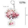 Cute Genshin Impact Acrylic Keychain Yoimiya Kazuha Kamisato Ayaka Rosaria Figures Pendant Keyring Ornament