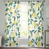Lemon Foliage Flowers Yellow Gradient Bedroom Transparent Sheer Curtains Holiday Decoration Window Voile Tulle Curtain