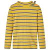 Children's Long-sleeved T-shirt with 2-color Stripes and 5 Sizes Available