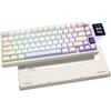 YUNZII AL80 Mechanical Wireless Gaming Three Full Aluminum CNC LCD Hot Gasket with Technical Standards Approved Zero Linear Keyboard, Keyboard, 75%