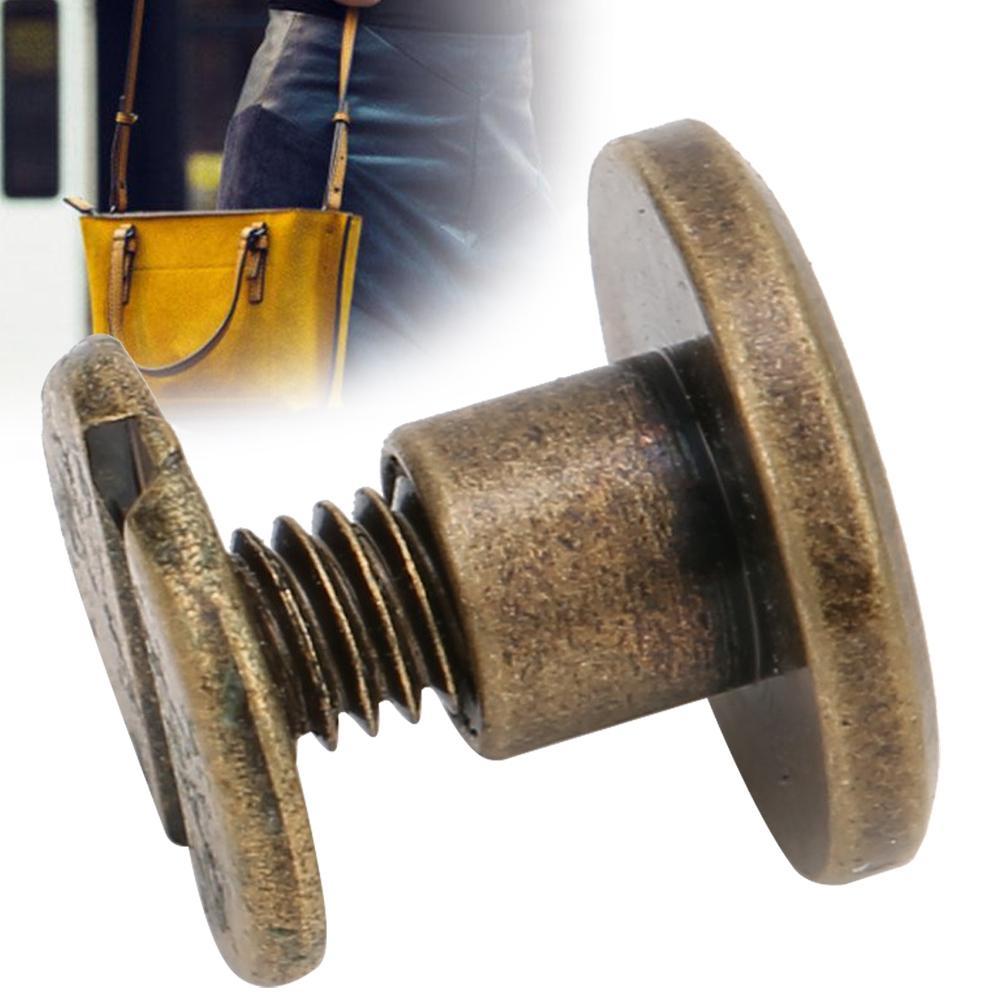 20 Set Brass Rivet Account Book Connecting Screws Notebook Binding Belt StudsBronze