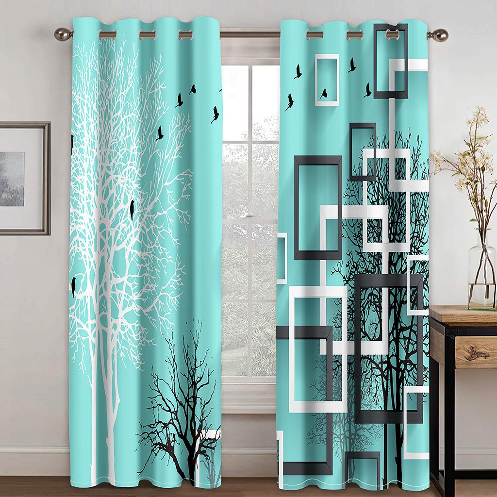 Black and White Butterfly 3D Curtains Pattern Curtains For Bedroom Expand Space Shading Colth Curtain For Bedroom Window Curtain