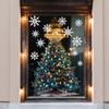 Christmas Gift Pattern Wall Stickers Christmas Festival Decoration Wallpaper Home Decor New Year Decals Glass Window Door Poster
