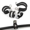R-type Rubber Lined Clips Useful Pipe Mounting Fix Bracket  Hardware Electrical Fittings