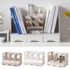 Pen Holder Bookend Large Capacity Desk Organizer with Smooth Drawer Handles Multi-Functional Storage Stationery Organizer