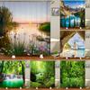 Nature Forest Landscape Shower Curtains Bathroom Curtain Frabic Waterproof Polyester Scenery Bath Curtain with Hooks