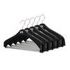 Shinkohanger F-Fit Rotating Jacket Hangers, 47" (5-Pack), Black, Made In Japan, Heavy-Duty, Anti-Slip Clothes Drying Rack for Pants, Towels, Slacks, B