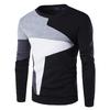 Fall Winter Plus Size Sweatshirt Man Patchwork Color Clothing Long Sleeve Men Hoodies Black Blue