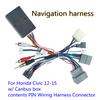16 PIN Android Radio Power Cable Adapter For Honda Civic CRV 12-15 W/ Canbus Box