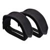 2pcs Bike Pedal Straps Adjustable Universal Bike Feet Straps Toe Clips Straps Tape for Road Bikes Mountain Bikes Black