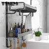 Bathroom Towel Rack Vanity Storage with Hooks Wall-mounted Toilet Racks Towel Rack Kitchen Organizer Wash Storage Rack