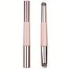 Silicone Lip Brush Portable Concealer Foundation Brush Double Head Smudge 2-in-1 Soft with Cap Round Head Makeup Brush