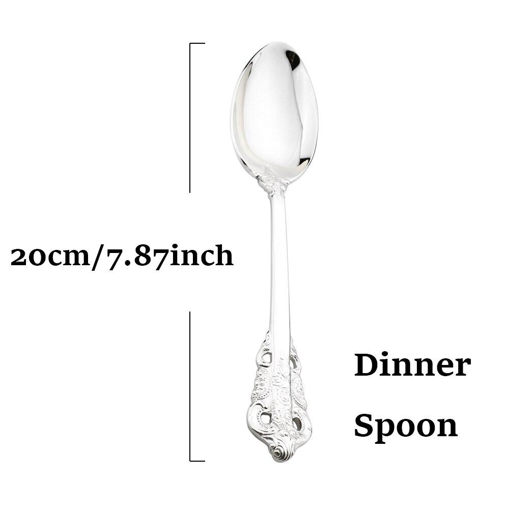 Gold Dinnerware Vintage Tableware 18/10 Silverware Stainless Steel Flatware Dinner Knife Fork Spoon Wedding Xmas Western Cutlery