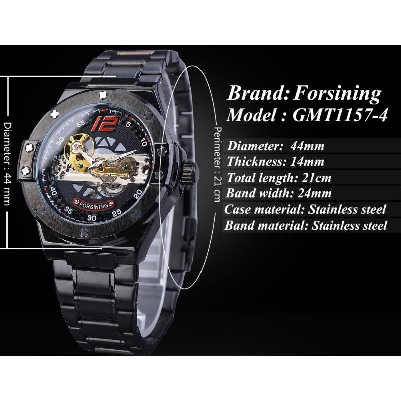 Forsining Men's Fashion Casual Waterproof Tourbillon Mechanical Watch