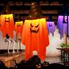 1-2PCS Halloween Glowing Pumpkin Wizard Hanging Prop for Kids Indoor Outdoor Haunted House Setup Party Scene Decor Accessories