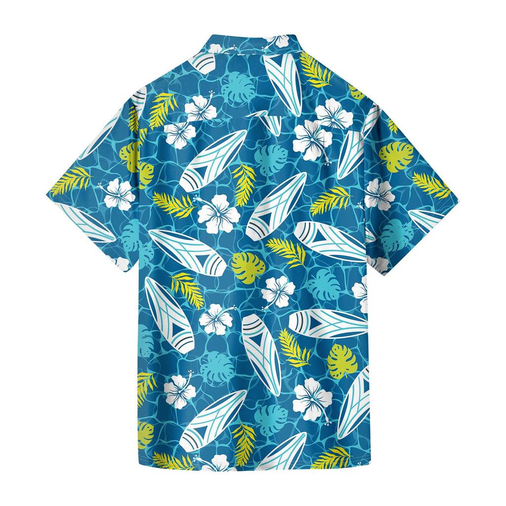 Hawaiian Shirt For Men, Men's Vintage Button Down Bowling Shirts Short Sleeve Summer Beach Shirt