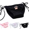 Women Briefs Cute Claw Bandage Mid Waist Solid Color Sexy Lolita