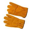 Utility Work Gloves Cowhide Leather Heat Resistant Gloves Protective Working Gloves for Driver Welder Yellow