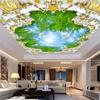 Ceiling Wallpaper Flowers Forest Trees White Pigeon 3d Wallpaper Living Room Kids Room Bedroom Ceiling Mural