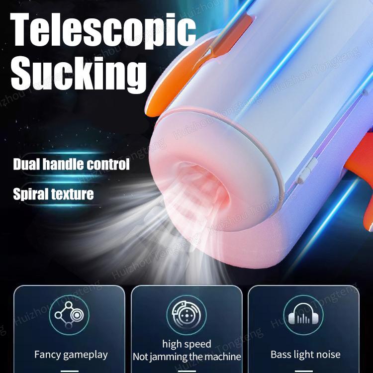 Telescopic Rotating Masturbation Cup Male Penis Masturbation Blowjob Adult Sex Toys Heated Piston Automatic Vibrator 18+