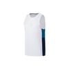 Wade Series Color-Block Letter Logo Print Basketball Vest Men Tops White AAYS041-10